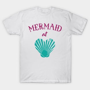 Mermaid At Heart Design T-Shirt